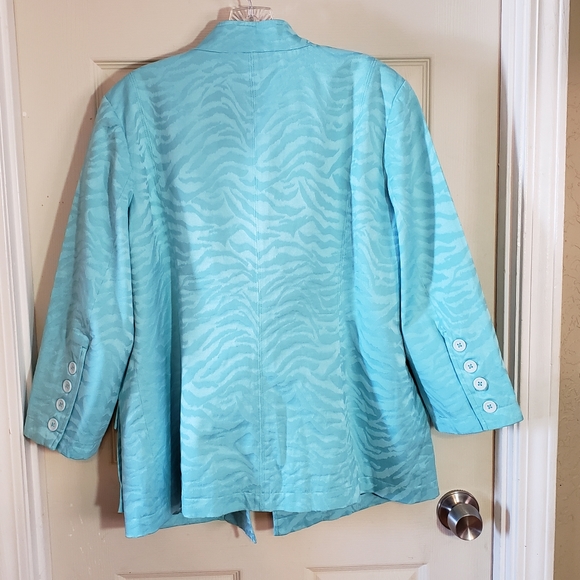 Linea by Louis Dell'Olio, 7 button Jacket with stand-up collar, fully lined, L - Picture 2 of 15